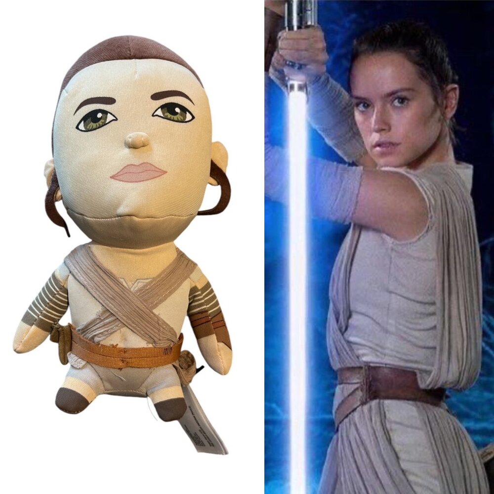 STAR WARS Talking Plush 9" Rey Doll The Force Awakens Missing Weapon